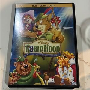 Disney Robin Hood 40th Anniversary Edition DVD pre owned in good condition